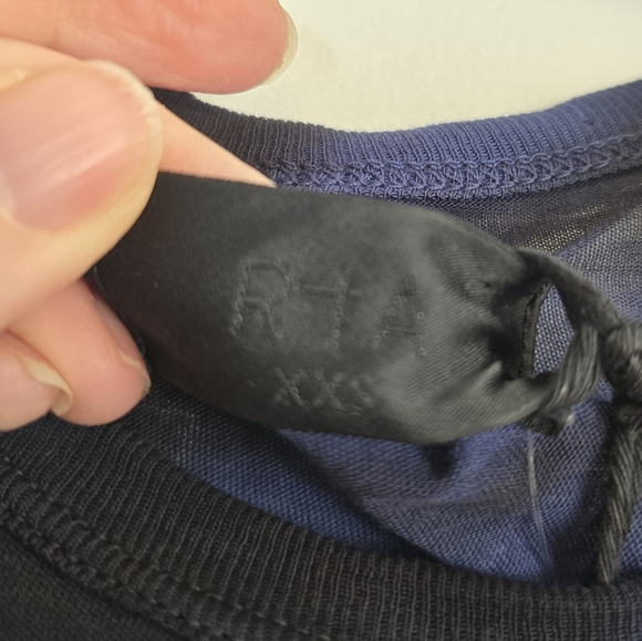 NWT RtA Road To Awe Blue Black Classic Tee XXS - Picture 4 of 7